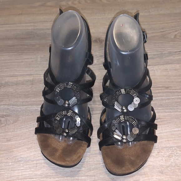 Kenneth Cole Reaction black Cedar Dining leather wedges - Picture 3 of 9